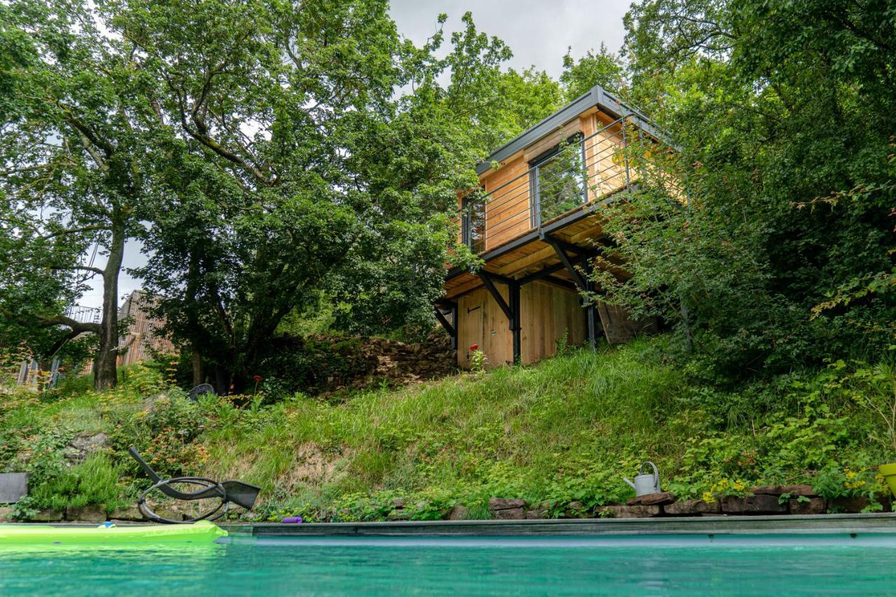Le Moonloft Insolite Tiny-House Dans Les Arbres & 1 Seance De Sauna Pour 2 Avec Vue Panoramique Osenbach Luaran gambar