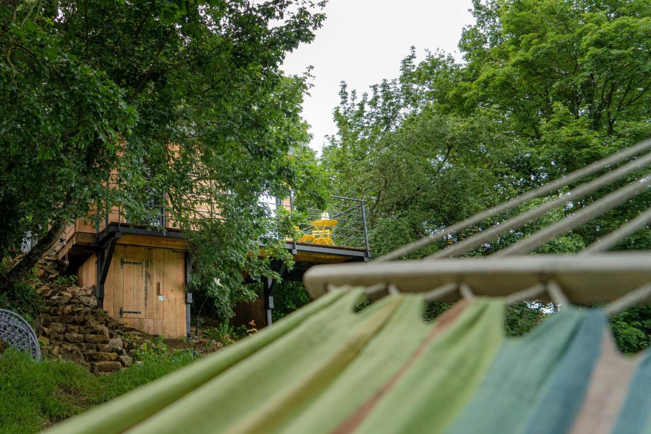 Le Moonloft Insolite Tiny-House Dans Les Arbres & 1 Seance De Sauna Pour 2 Avec Vue Panoramique Osenbach Luaran gambar