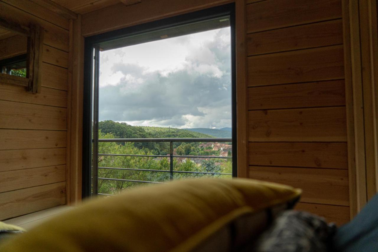 Le Moonloft Insolite Tiny-House Dans Les Arbres & 1 Seance De Sauna Pour 2 Avec Vue Panoramique Osenbach Luaran gambar